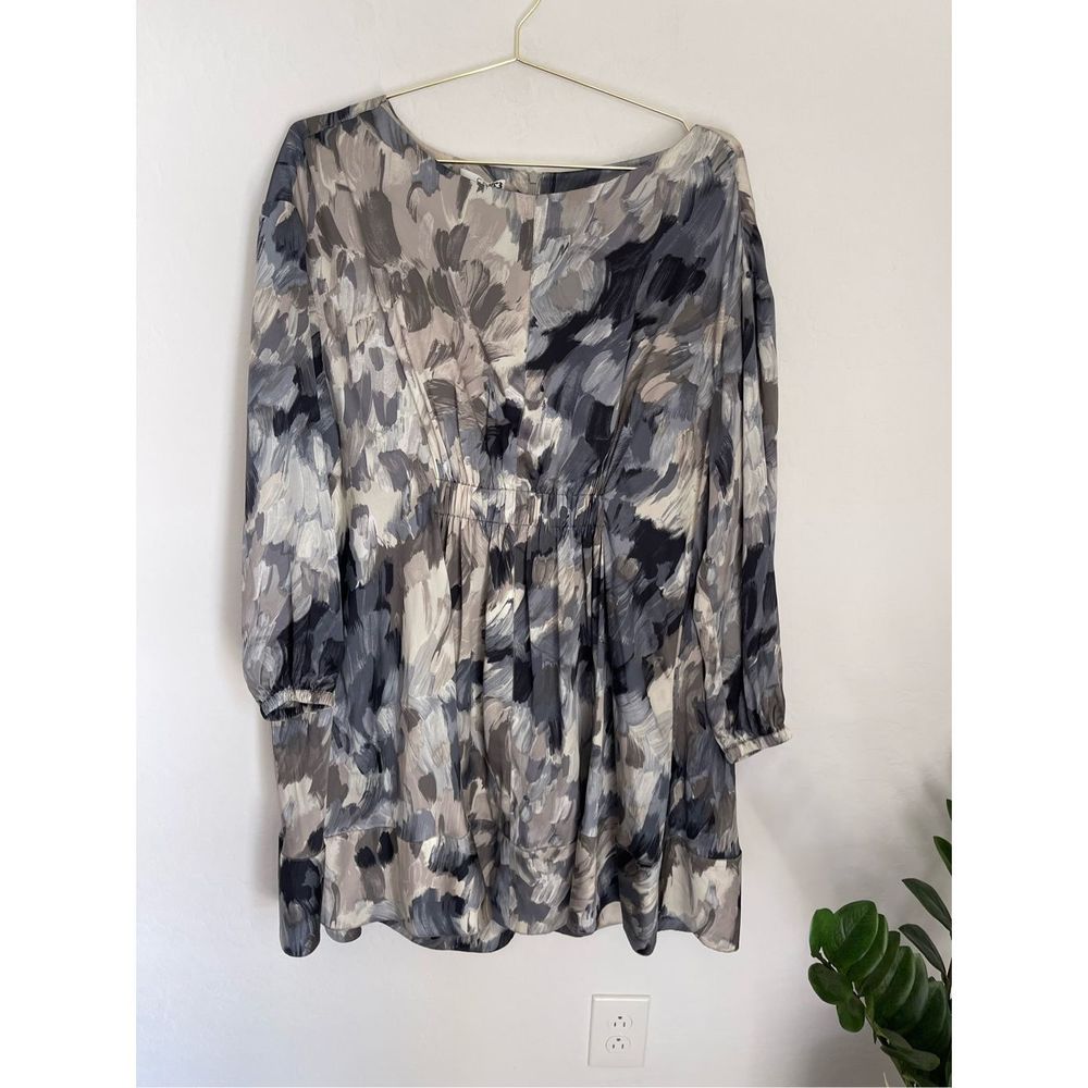 CO COLLECTIVE Abstract Print 100% Silk Dress Size 10
